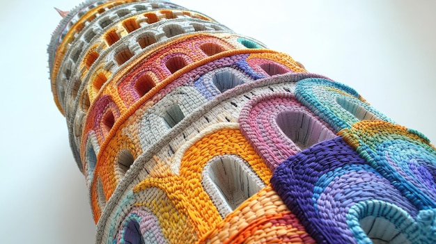 Zbliżenie haftu na tkaninie